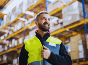 Student at warehouse